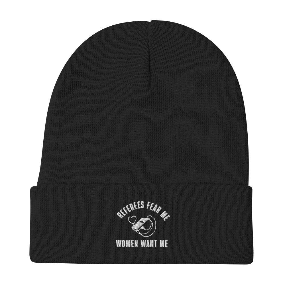 Refs Fear Me Embroidered Beanie
